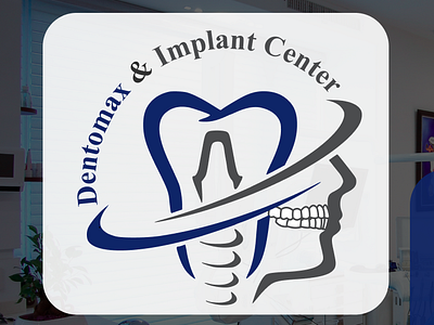 Dental dentomax and implant center Logo branding center dental dental care dental care clinic dental care logo dentomax graphic design implant logo motion graphics treatment ui