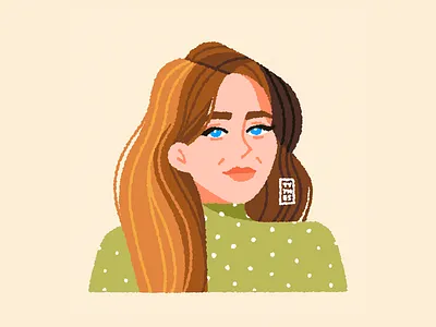 Selfportrait beautiful character design digital illustration minimal person portrait procreate selfportrait simple tyymes woman