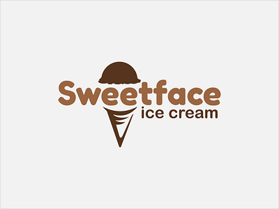 Sweetface ice cream logo logo and branding design
