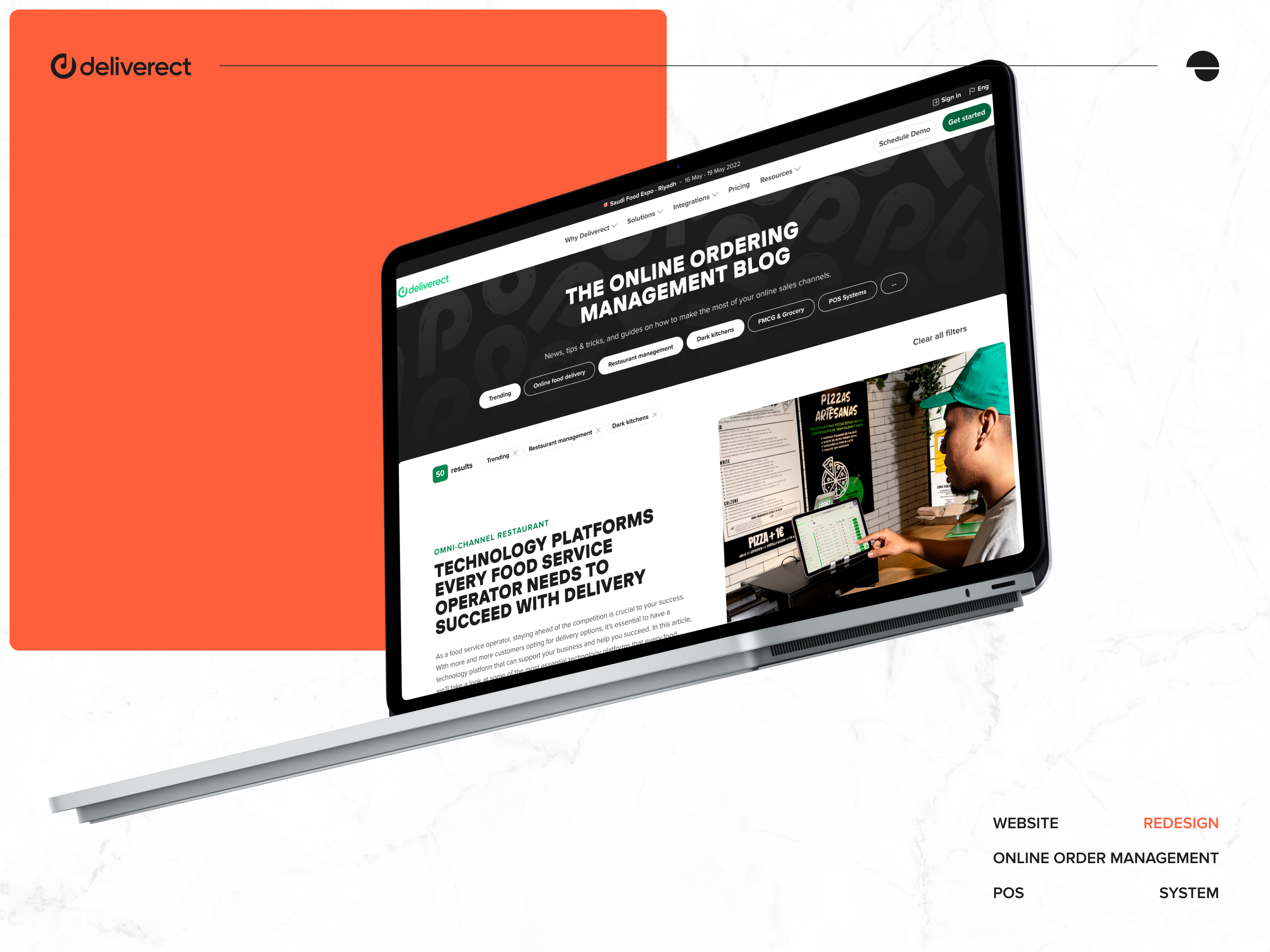 Deliverect.com - Website Redesign article assets blog colors deliverect filters food form foundations grid homepage images landing menu mobile pricing redesign restaurant typography ui