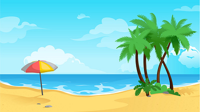 Beach Cartoon Background beach beach background cartoon background free free background ocean relax sand sea sky summer vacation