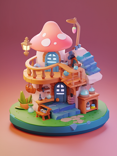 A 3D magic game drugstore dall e