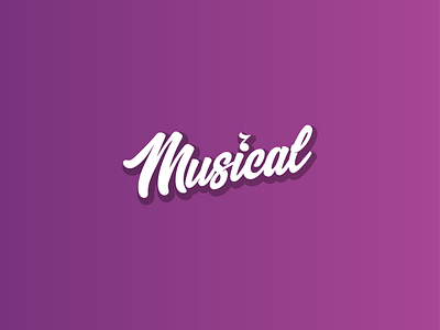 Musical Logo branding clean flat graphic design illustration logo minimal