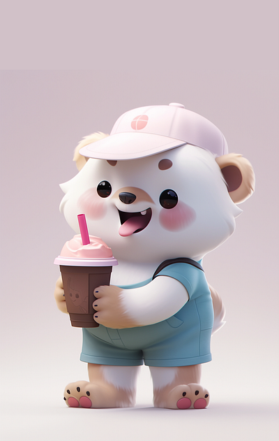 3D animation style character design dall e