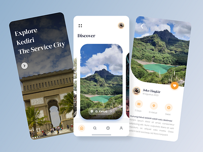 Travel App, Exploration mobile travel ui