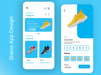 A Shoes App Design. app branding design graphic design illustration logo typography ui ux vector