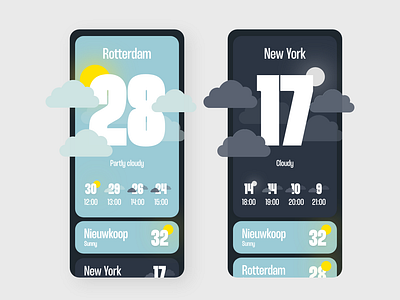 Simple Weather app app application branding design dutch illustration new york pastel rotterdam simple app simple design ui ux web website