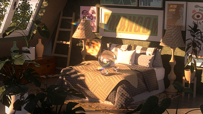 Dream Room Render 3d animation graphic design