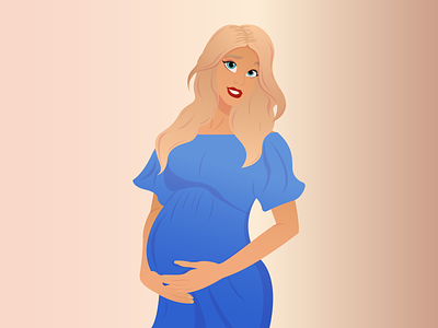 Pregnant character art cartoon character design disney faceless girl graphic design illustration painting pregnant vector