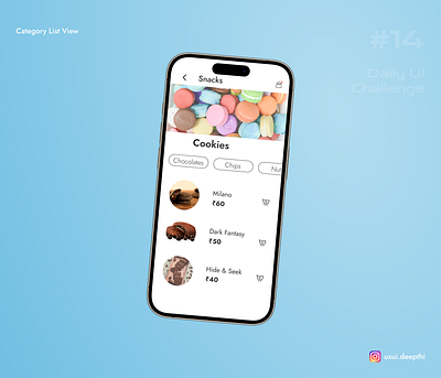 Category List View | Daily UI Challenge # 14/90 ui design ux design uxui designer