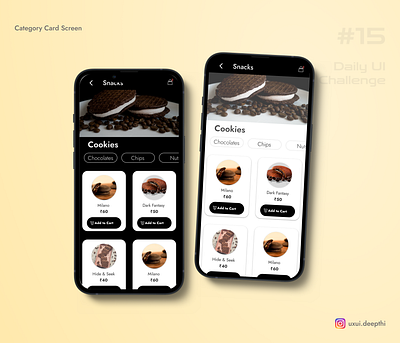 Category Card screen | Daily UI Challenge # 15/90 ui design ux design uxui designer