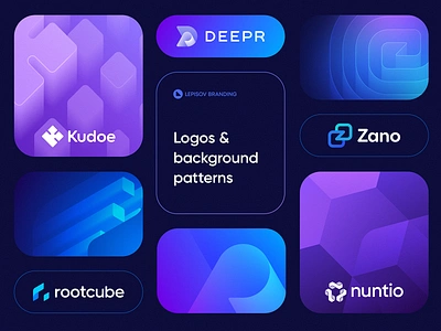 Logos & Background Patterns blockchain branding crypto defi design gradient identity lettering logo nft pattern saas tech web3