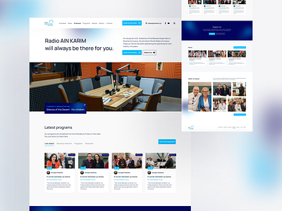 AIN KARIM - Radio Website colours design modern ui ux website www