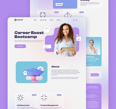 Career Boost Bootcamp career courses landing page ui ux