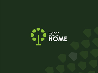 Eco Home brand identity branding creative logo eco home graphic design house logo logo design minimalist modern natural real estate timeless tree