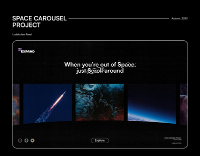 Space Carousel Project animation figma graphic design ui ux