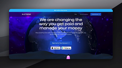 XACTOPAY - E Banking App Website 3d animation banking app figma graphic design motion graphics spline ui ui ux web design website