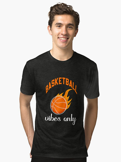 Basketball t-shirt design apparel basketball design fashion game gift graphic design illustration play shirt sports style t shirt design tee trendy tshirt typography unique vibes volleyball