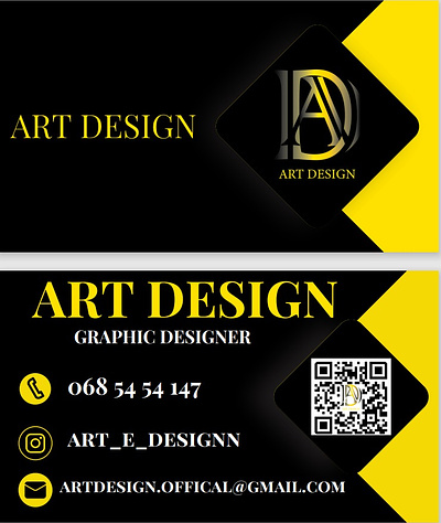 ART Design - Business Card 3d animation branding design graphic design illustration logo motion graphics ui ux vector