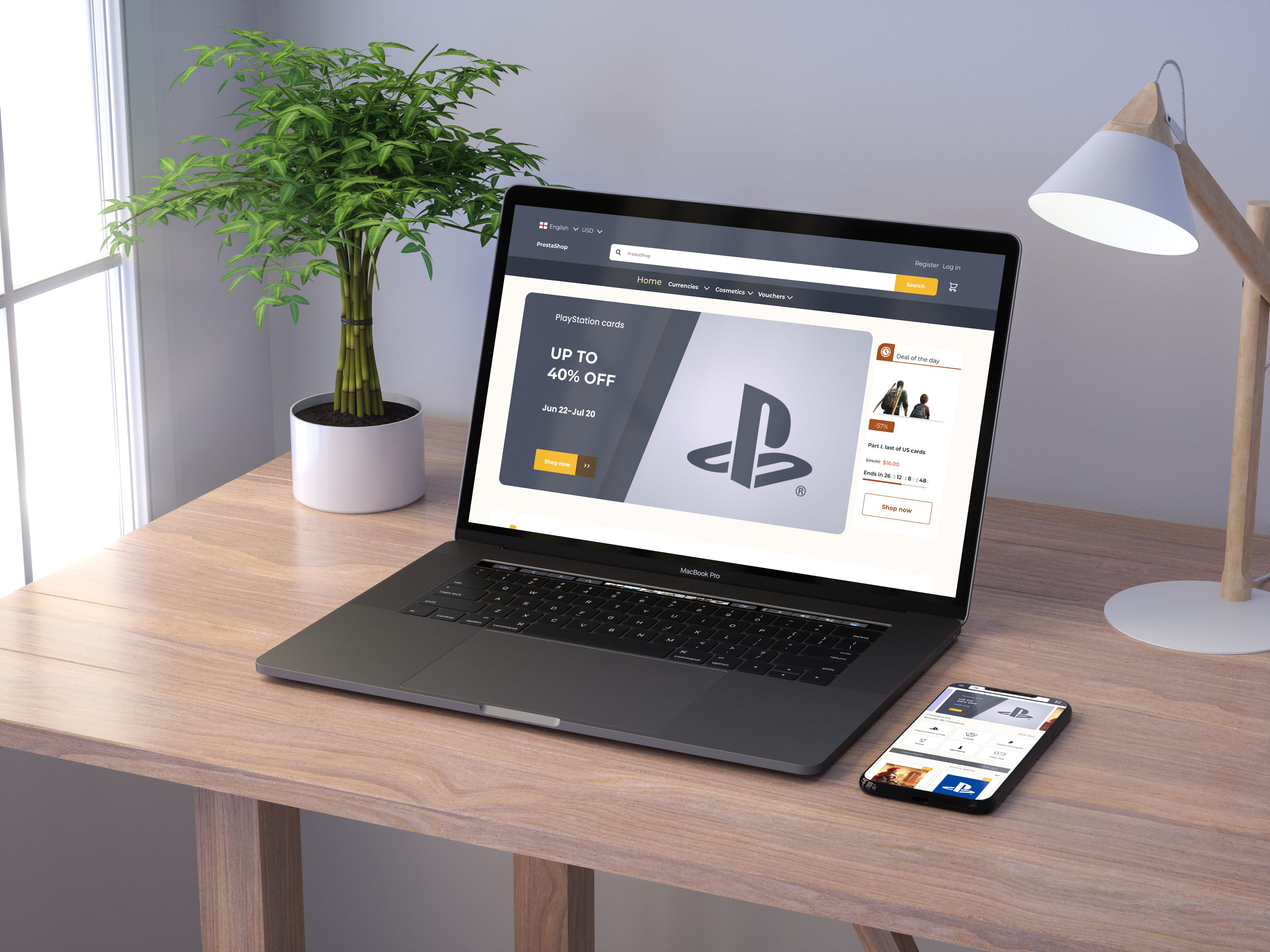 Plus store web design