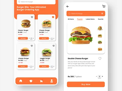 Food Ui App Design 3d animation branding design graphic design illustration logo motion graphics ui vector