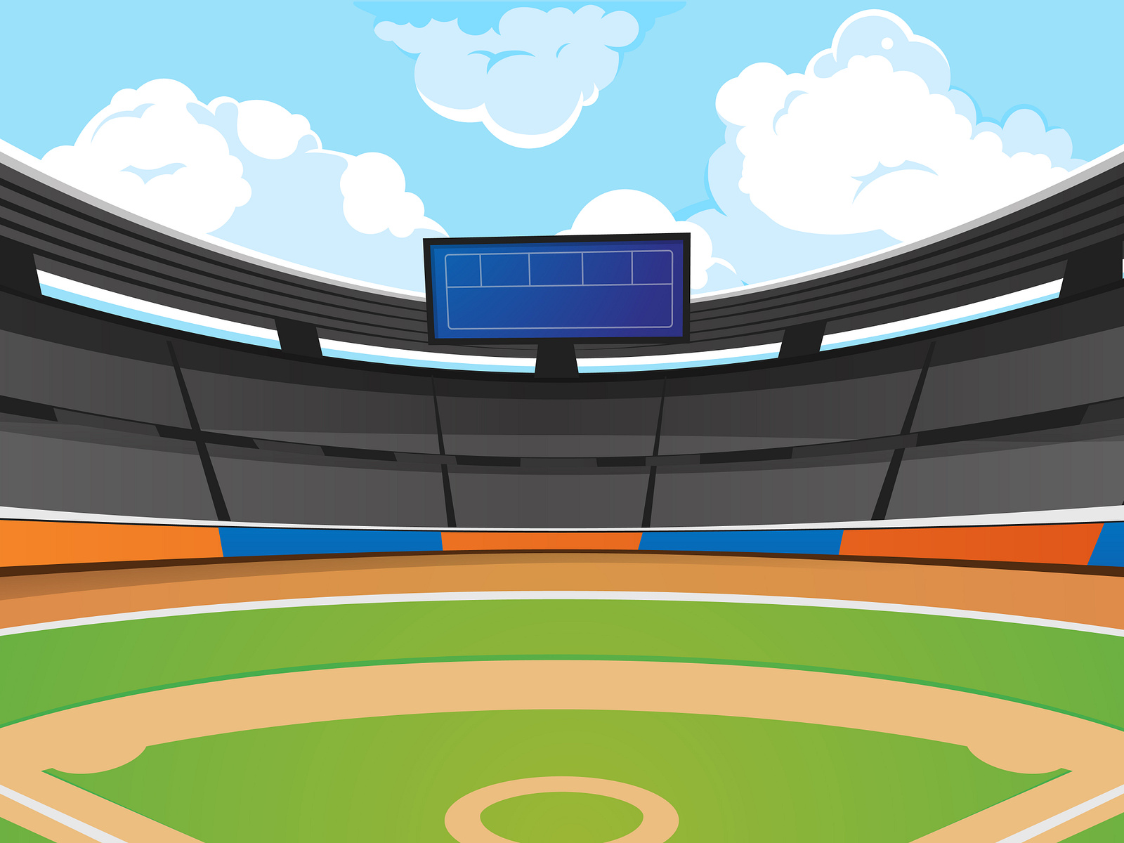 Cartoon Baseball Background by Cartoons.co on Dribbble