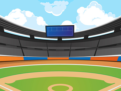 Cartoon Baseball Background baseball baseball field baseball stadium cartoon baseball field cartoon sport background free sport sport background stadium