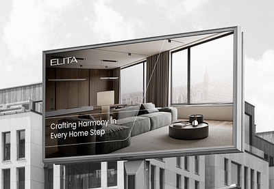 Elita billboard branding campaign graphic design logo