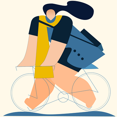 Riding bicycle design graphic design illustration vector