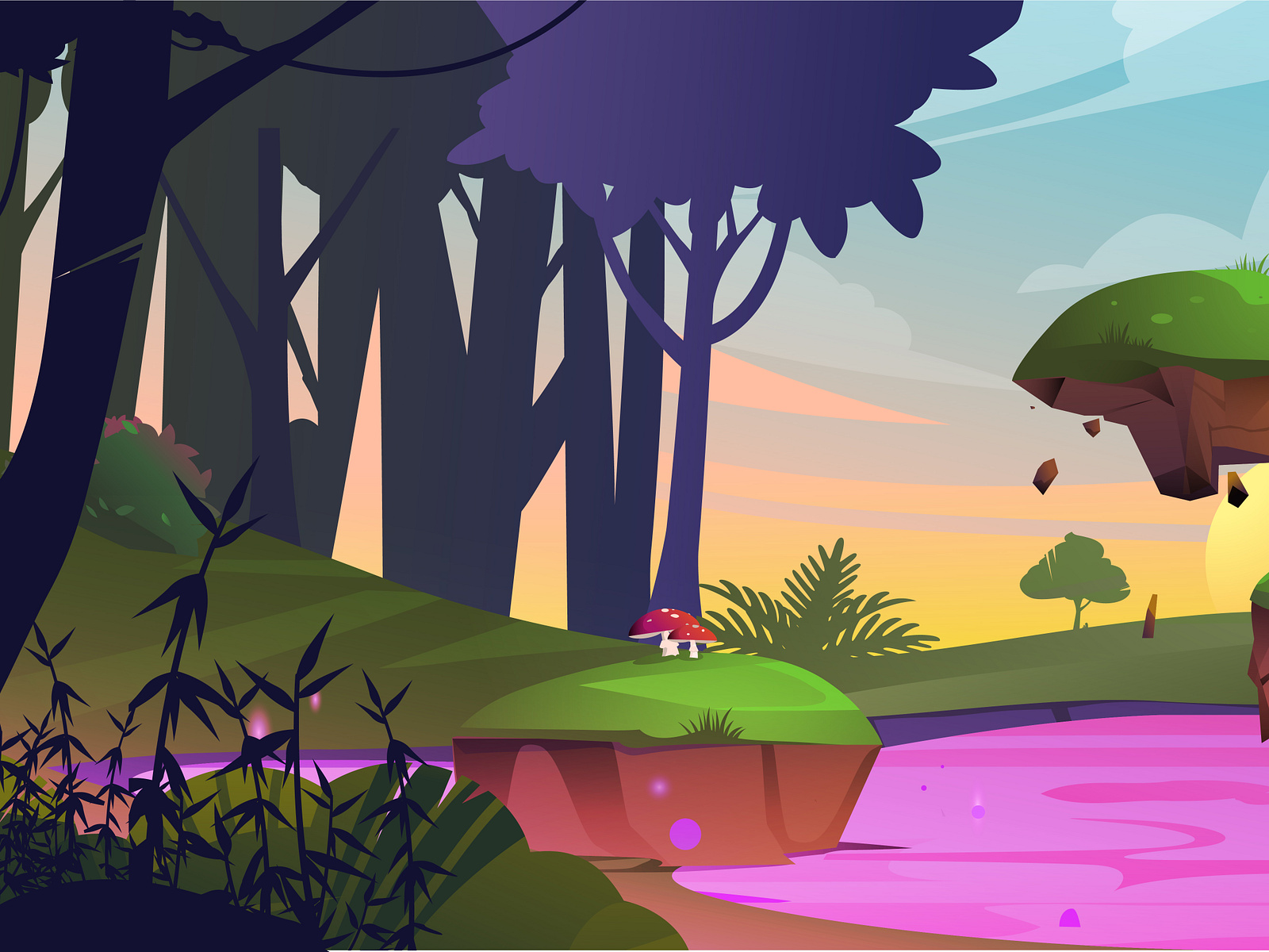 Cartoon Fantasy Background by Cartoonsco on Dribbble