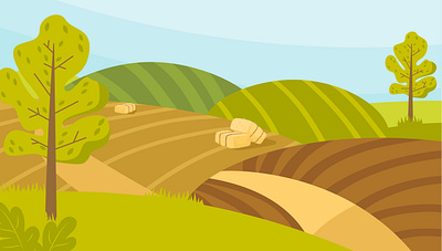 Cartoon Field Background agriculture background cartoon field free land landscape