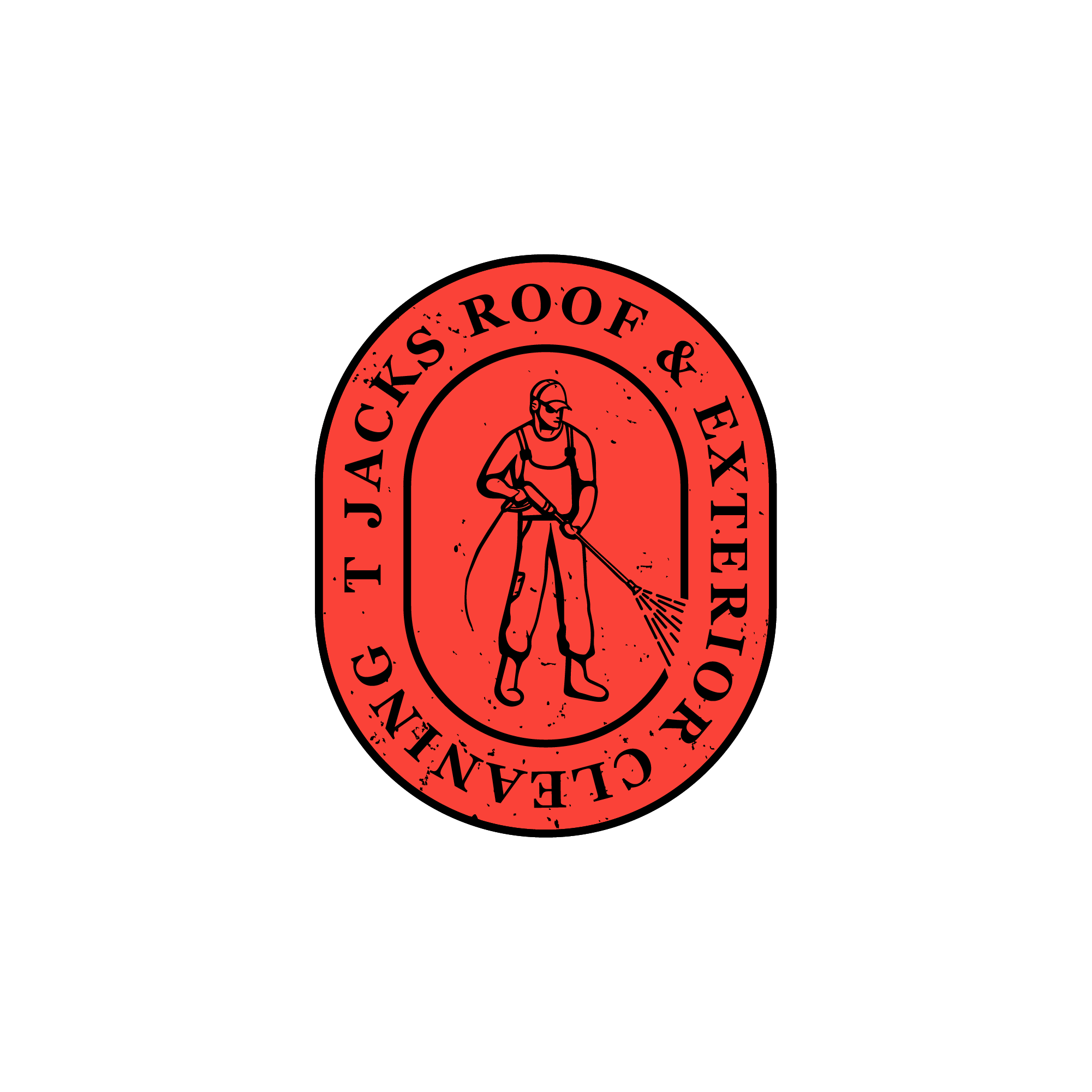 T Jacks Roof badge branding emblem emblem logo identity design illustrative logo logos red retro roof vector vector art vintage vintage design vintage logo