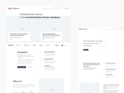 UX prototypes for Customer Experience services - Prooptima customer experience userflow ux mockups ux prototypes uxdesign uxui webdesign