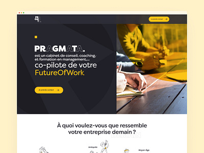 Pragmata - Landing page branding design graphic design illustration logo ui ux webdesign webflow website