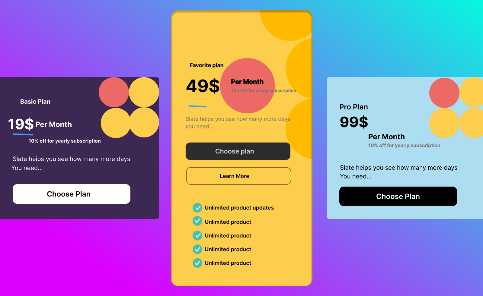 UI UX card design by Saira on Dribbble