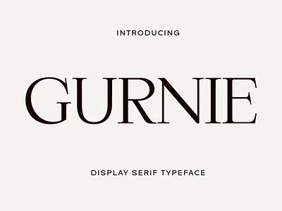 Gurnie Serif Font cosmetic graphic design