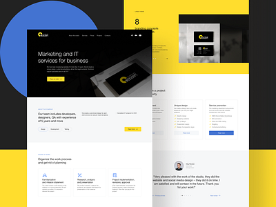 Landing Page for web-studio / 2020 figma responsive ui web webdesign