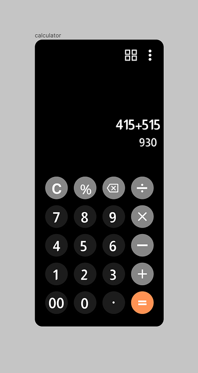 Standard Calculator User Interface[UI] 004 dailyui dribbbledebut ui uxdesignaspirant dribbbledebut