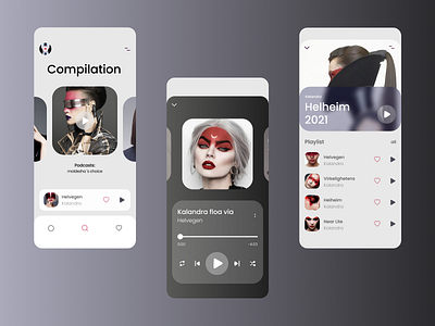Music service player app design ui ux