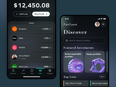 Smart investing tool - UI concept app banking concept dark design figma invest mobile money tool ui wallet