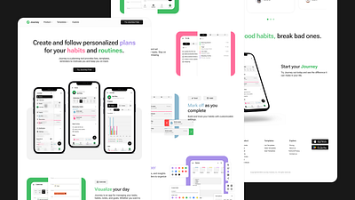 Journey App Landing app figma habit tracker landing landing page planner ui ux website