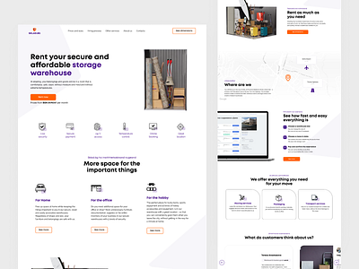 Homepage Design for SKLAD.BG design landing page rent storage ui ui design ux design warehouse warehouse storage web design web design agency webflow webflow agency