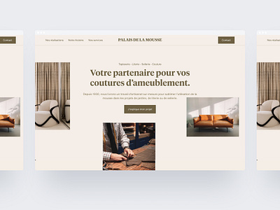 Website for a local business in Nice design homepage ui