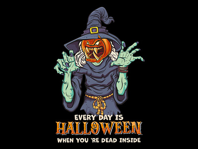 EVERY DAY IS HALLOWEEN WHEN YOU'RE DEAD INSIDE. cartoon illustration custom cute digital illustration elegant t shirt festive t shirt funny ghost glamour t shirt halloween halloween t shirt helloween horror party party t shirt pumpking pumpking t shirt spooky stylish t shirt witch