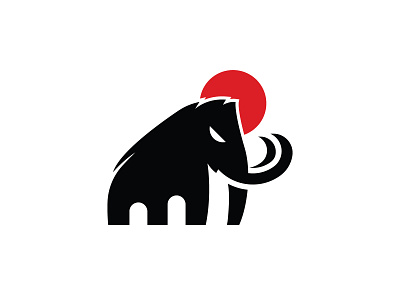 Mammoth Logo animal logo app branding icon logo mammoth strength trunk tusks vector wild