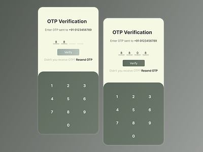 OTP Verification Screen app design daily ui mobile otp otp verification practice ui visual design