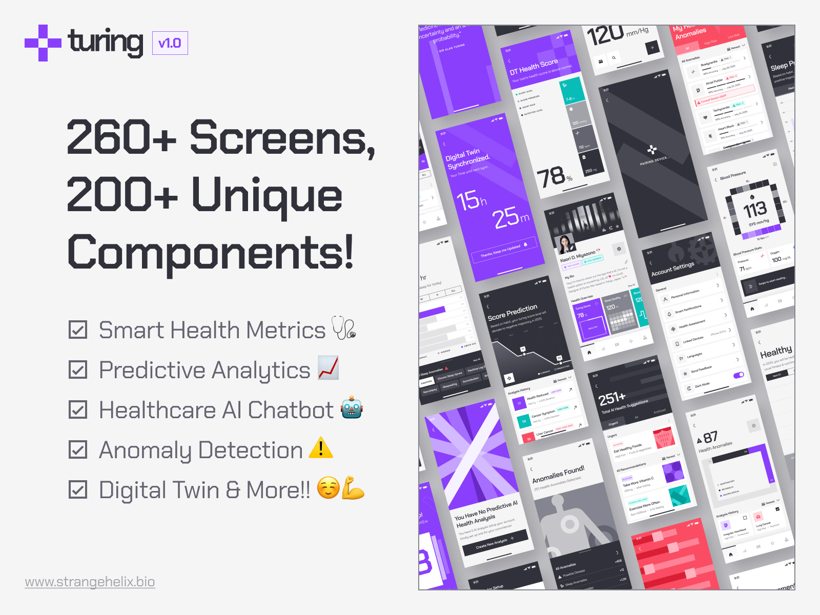 turing UI Kit: AI Health Analytics App | Smart Health Monitor by ...