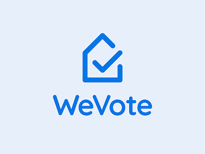 WeVote app architecture blue branding building check home house living logo real estate skyline society ui vote voting