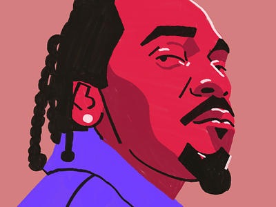 Pusha T character illustrated rappers illustration illustrator people portrait portrait illustration procreate pusha t rap is cool rapper rappers