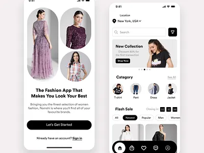 Fashion App Design - UIdesignz app branding dashboard design graphic design illustration logo mobile app design ui ux